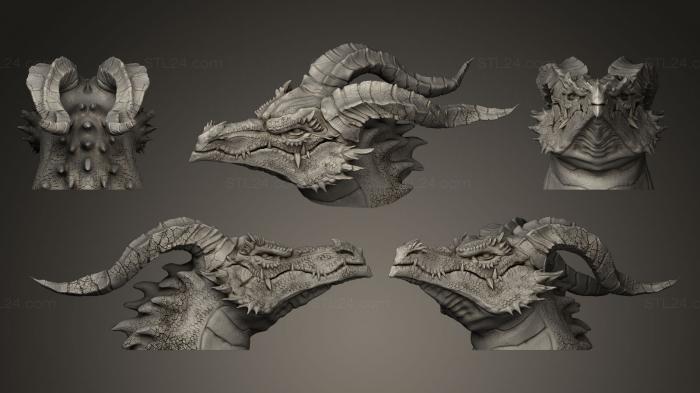 Figurines of griffins and dragons (Dragon Head3, STKG_0032) 3D models for cnc